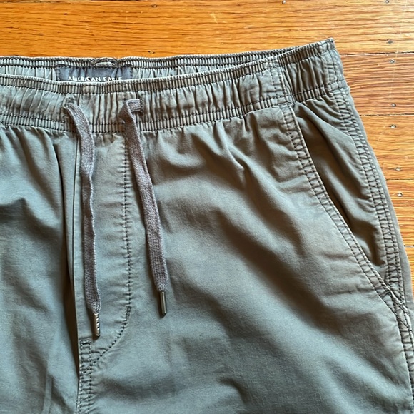Gray Men's AE American Eagle Flex Trekker Woven Cotton Joggers In Size Small - Picture 7 of 14